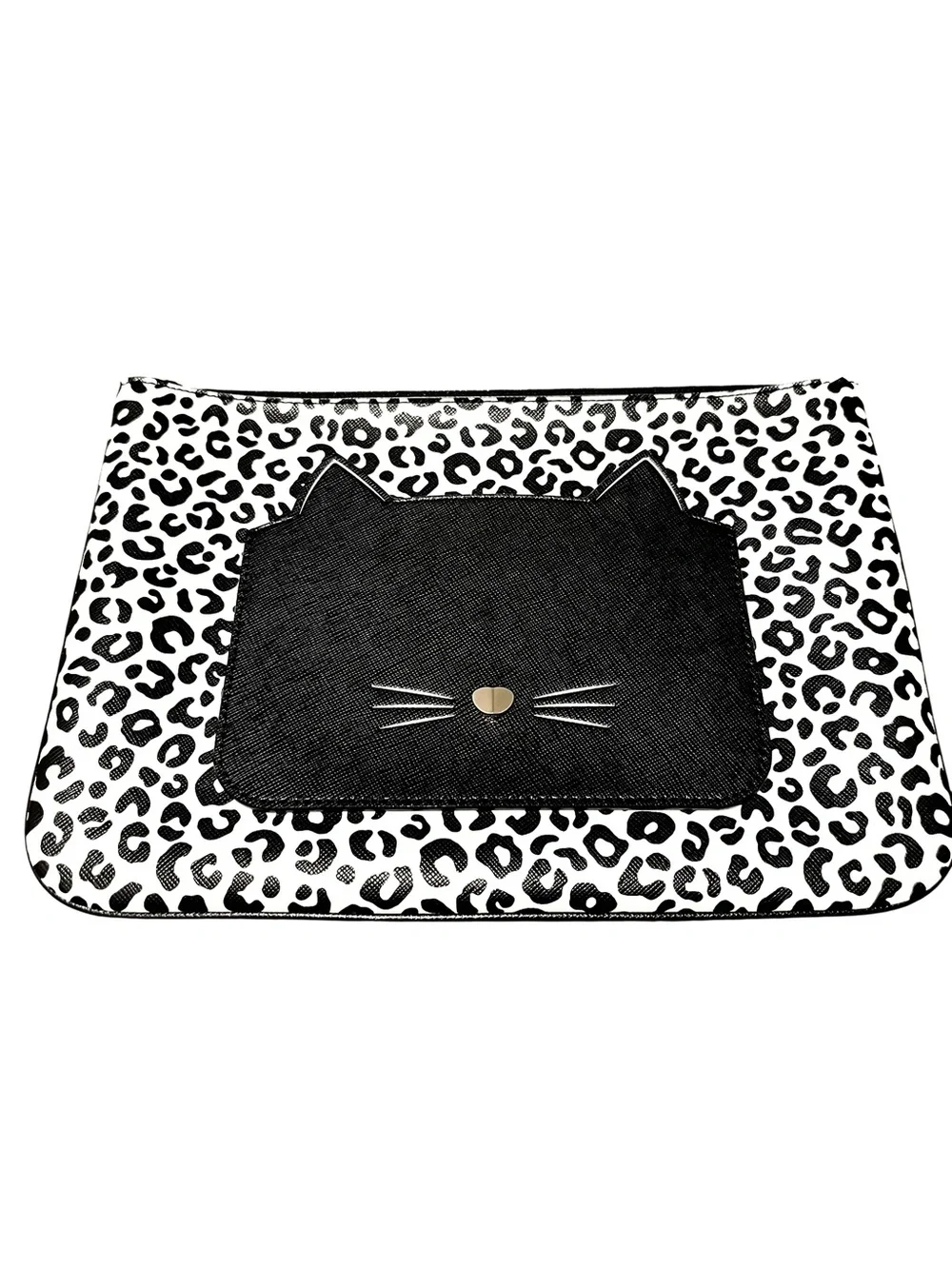 RARE Kate Spade New York Meow Cat Large Zip Pouch & Dusty NWT - Picture 5 of 9